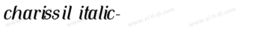 charissil italic字体转换